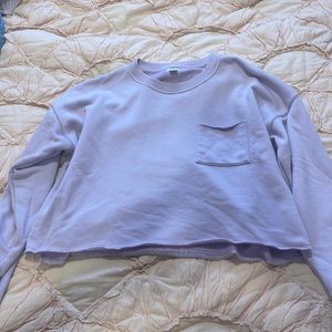 Light purple aerie cropped sweatshirt